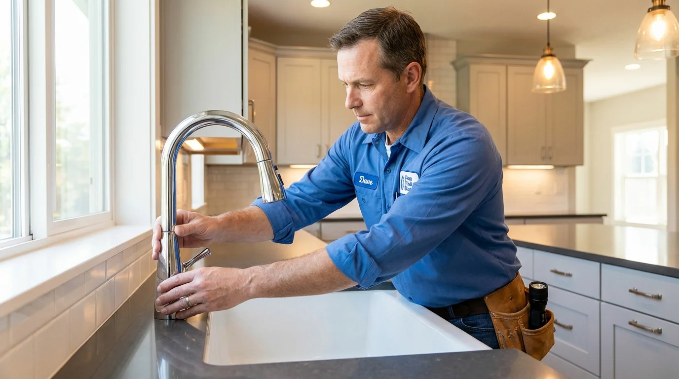 Kitchen faucet installation by Johns Plumbing LLC in Maxton