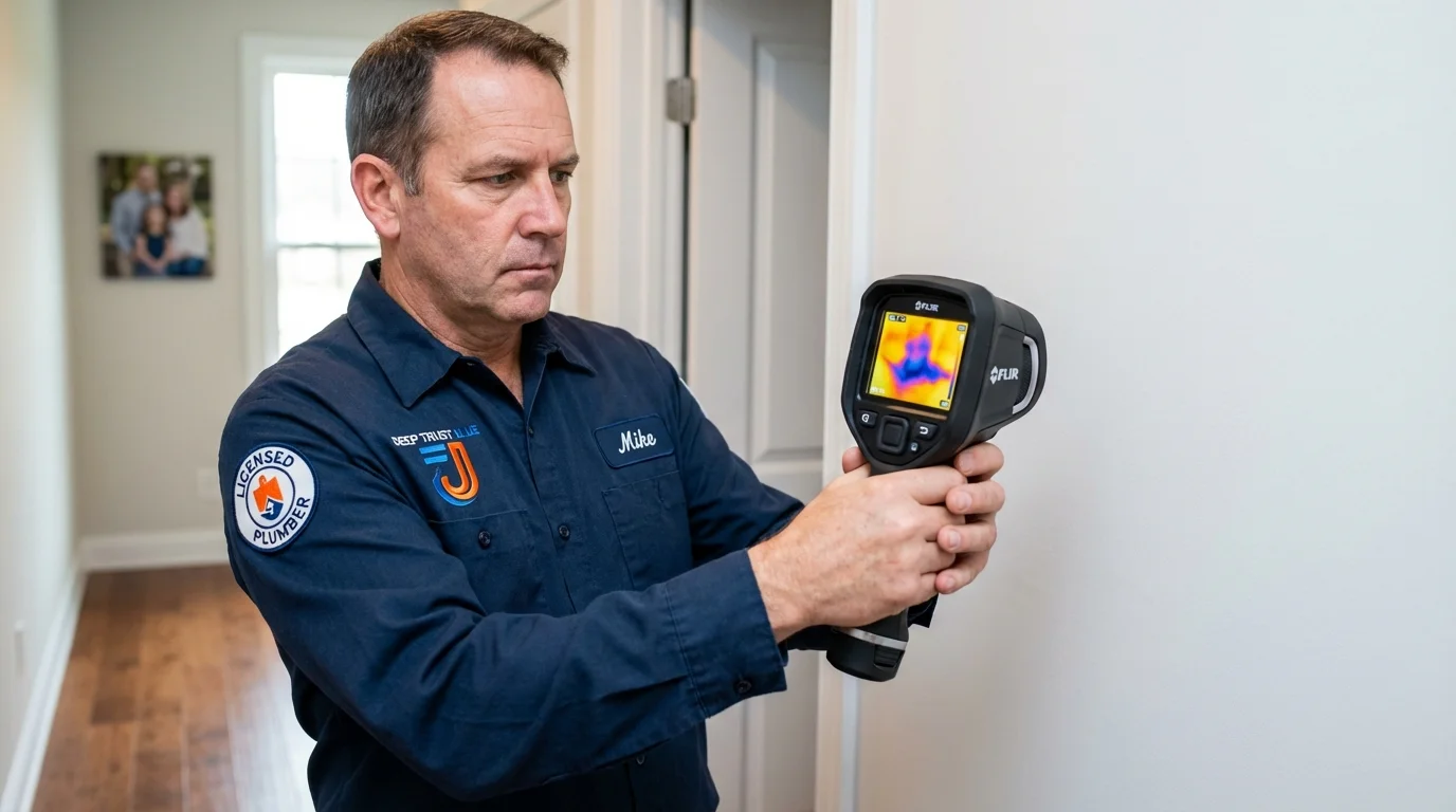 Thermal imaging leak detection by Johns Plumbing LLC in Maxton